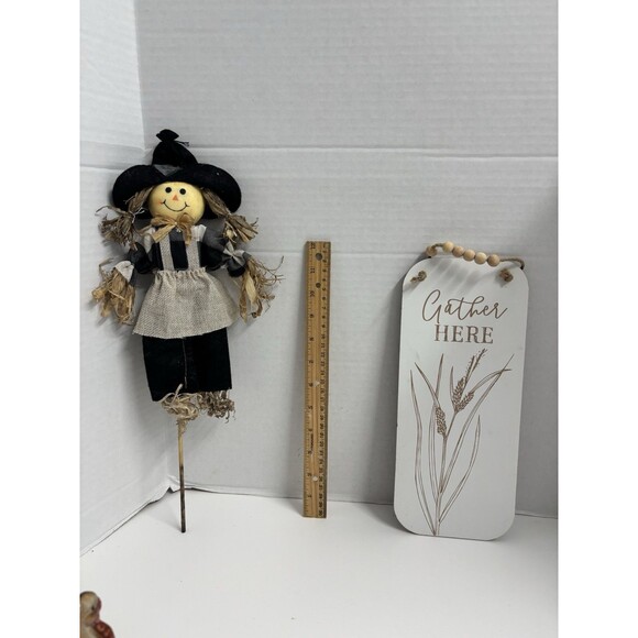 4 Piece Fall/Harvest/Thanksgiving Lot Napkin Holder, Plant Scarecrow, … - Picture 11 of 12